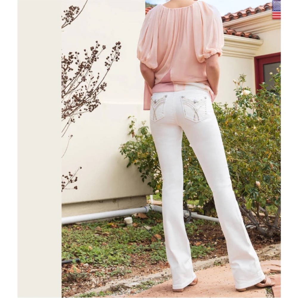 Miss Me Fleur White Flare Bootcut Jeans, Size 29, NWT